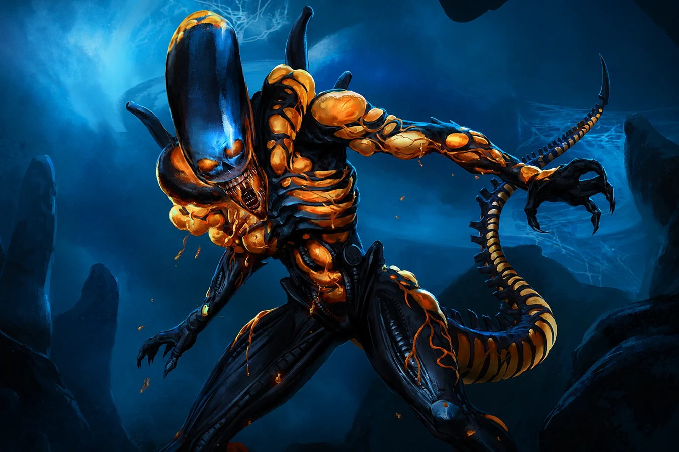 Inoculated blighted Xenomorph from Dead by Daylight Hallowed Blight