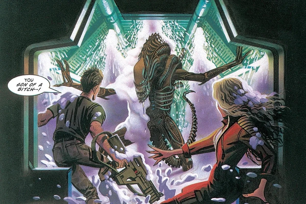 Grown Newt and Hicks in the original Dark Horse Nightmare Asylum comics