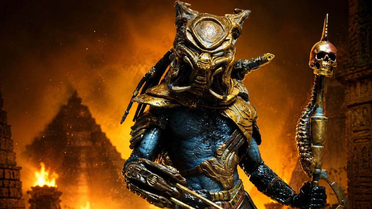 Nightstorm Predator in Ancient Egypt wearing golden armor