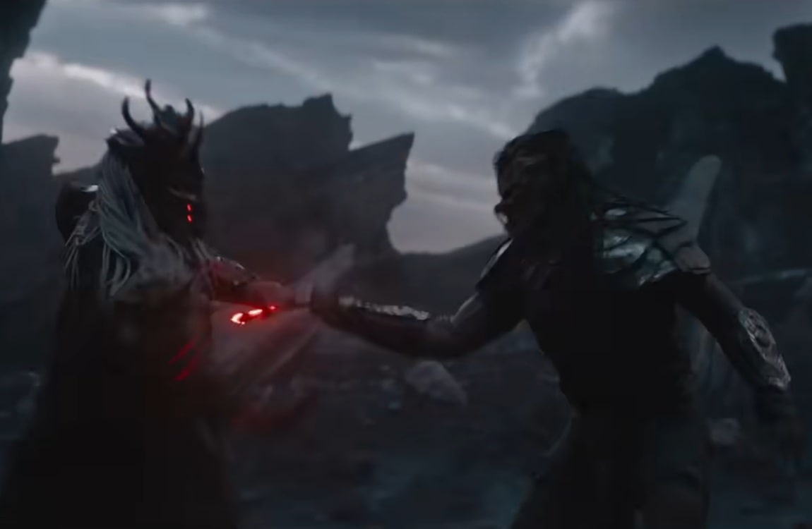 Dek and Kwei involved in a combat ritual