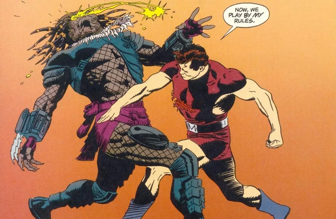 Magnus Robot fighter blinds a Predator