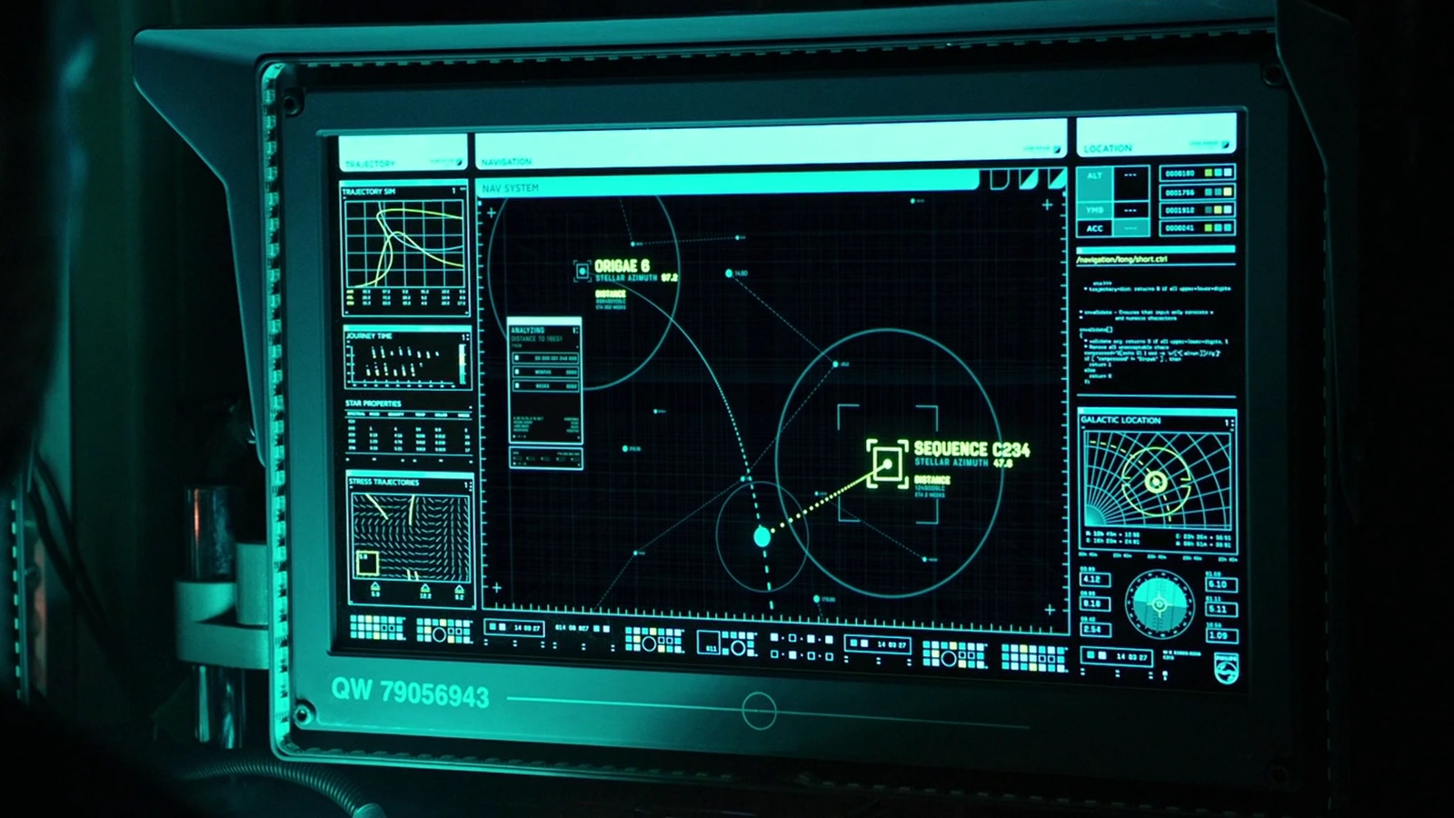 Covenant navigation screen with Origae-6 and Sequence C234 on the same star chart