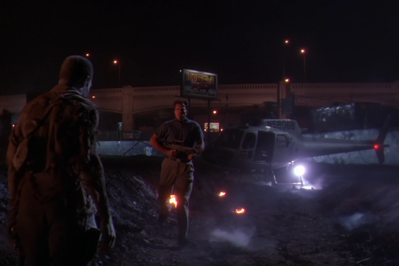 Garber meets Harrigan at the crater after the Lost Tribe ship leaves Los Angeles