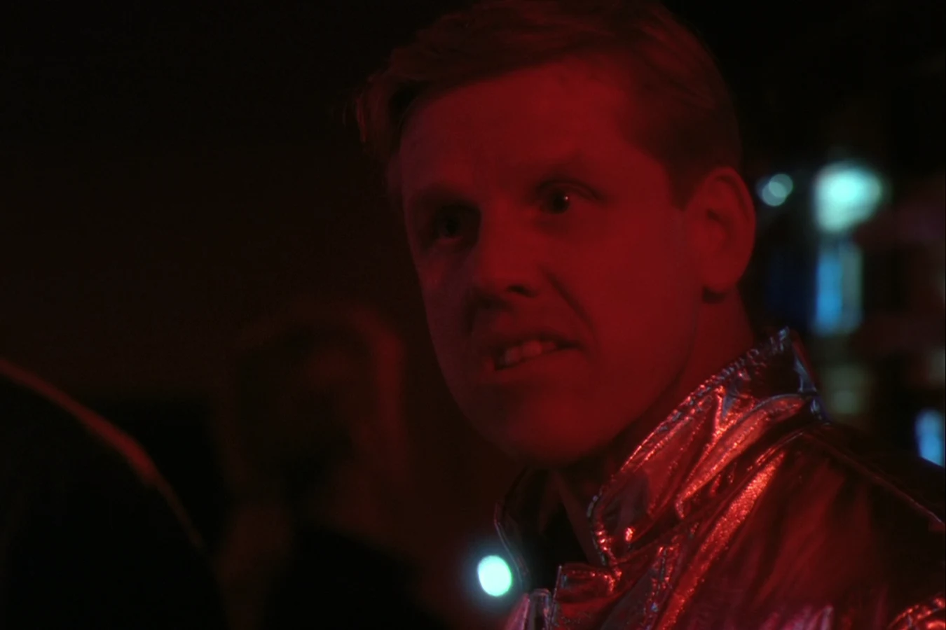 Peter Keyes in a refrigerated silver suit in Predator 2