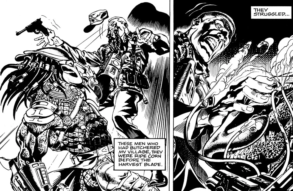 A Predator fighting Nazis in Predator: Demons Gold