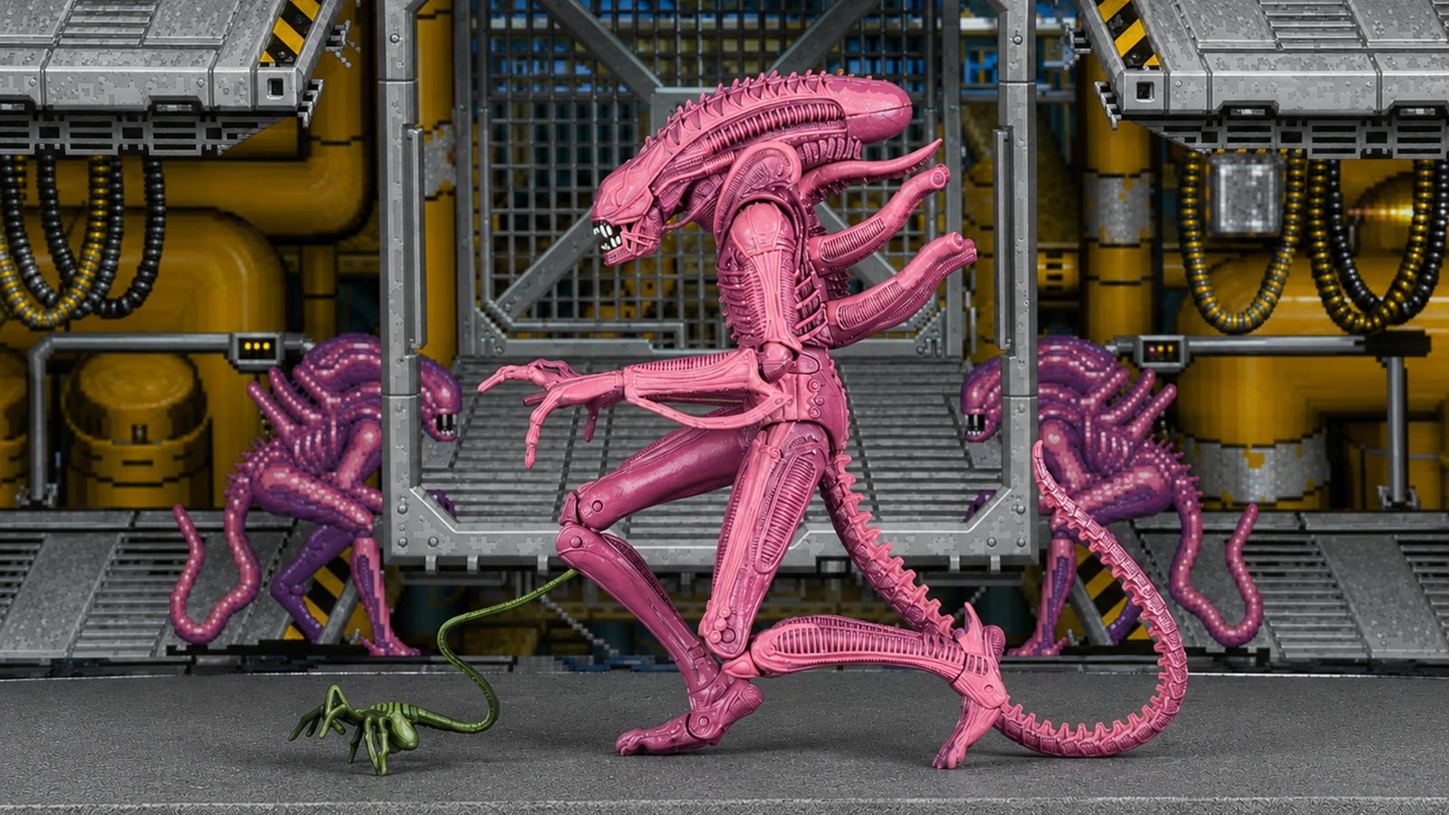 A Pink Xenomorph from Aliens: The Arcade Game