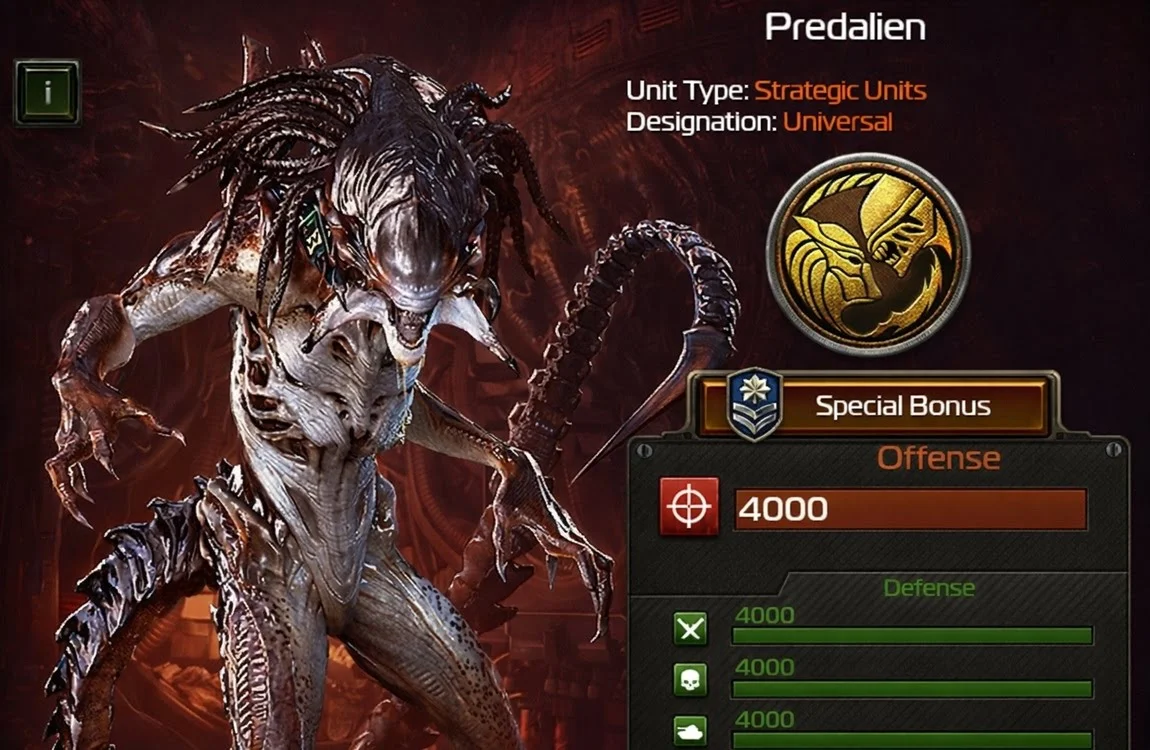 The Predalien from Soldiers Inc. mobile game