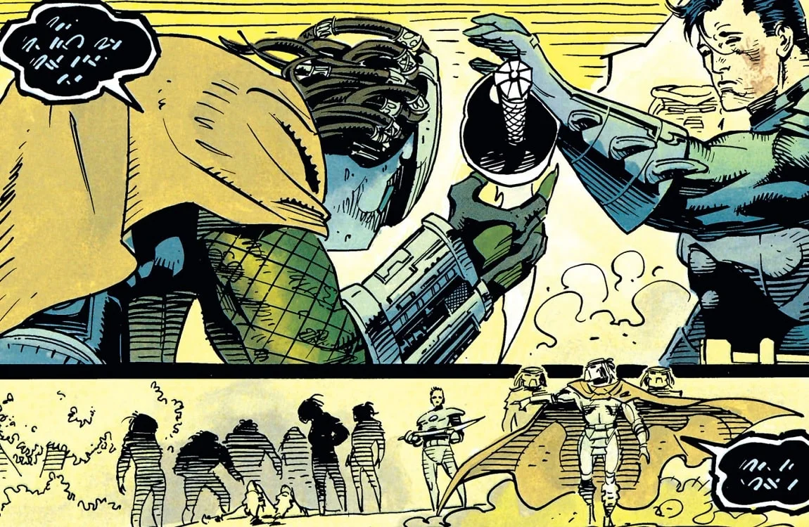 The Gotham City Elder with a yellow cape from Batman vs. Predator