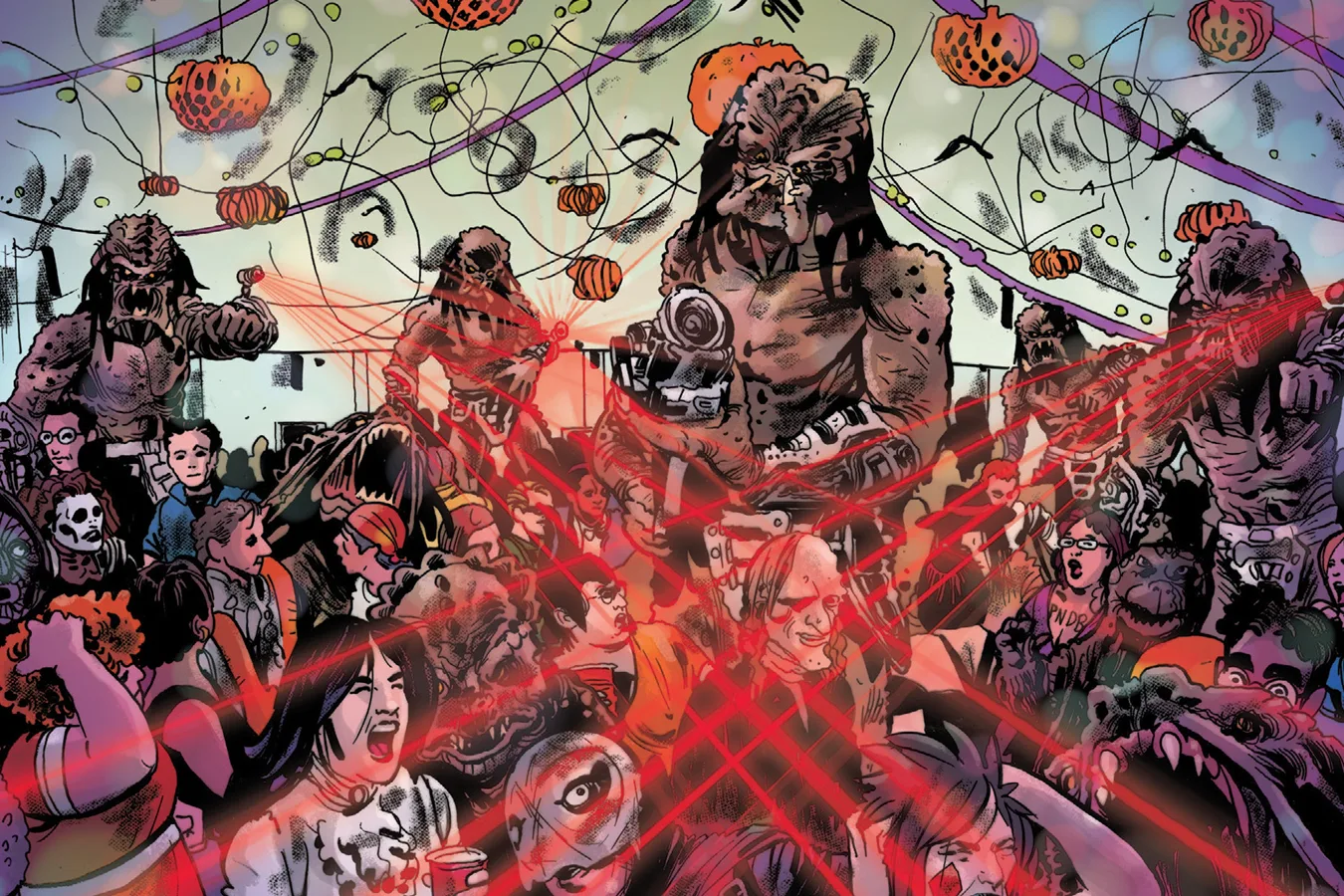 Predators attacking Riverdale in Archie vs. Predator II