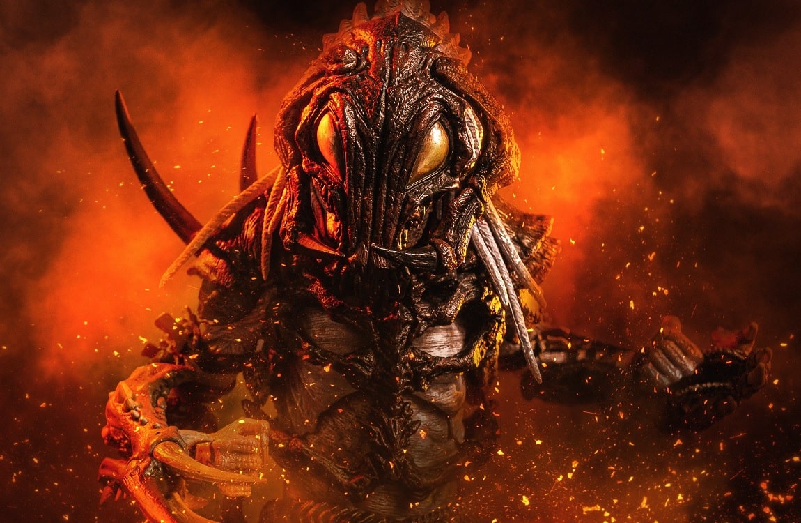 The Alpha Predator wearing an Amengi mask