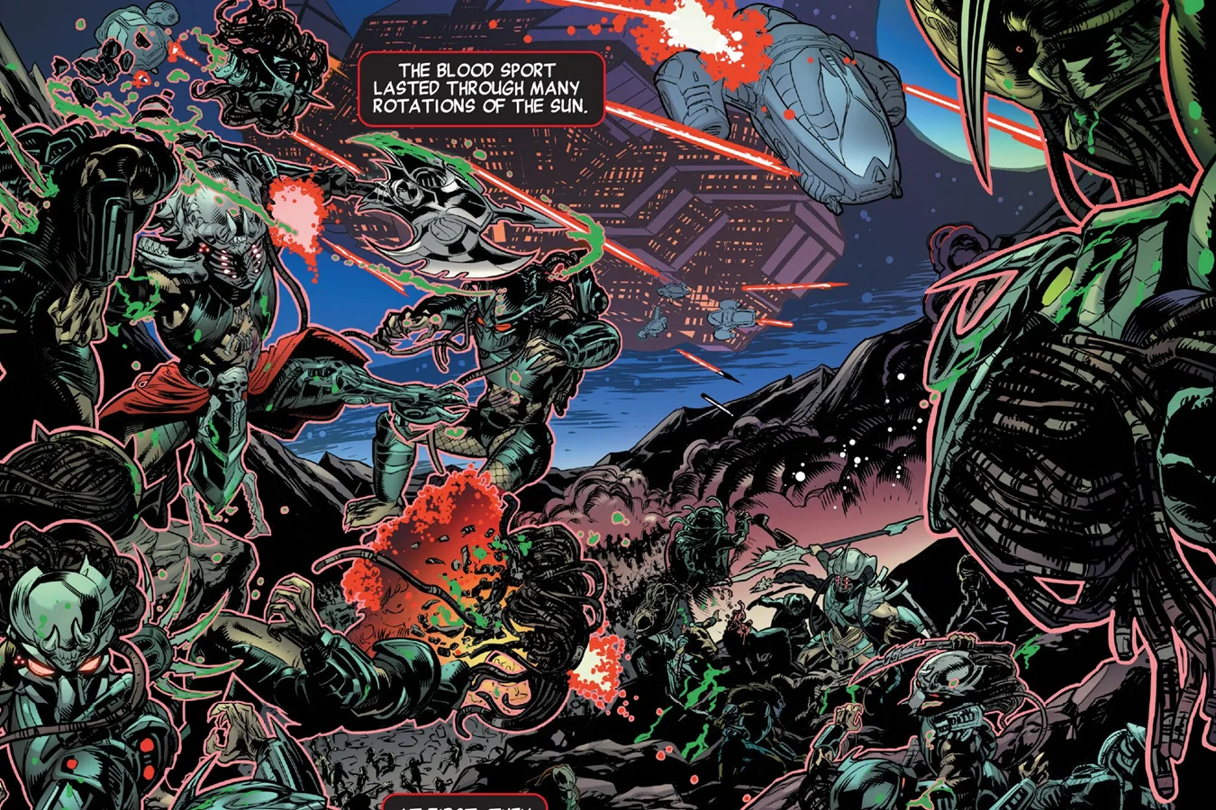 Predator Prince fighting Graveyard during a Yautja blood hunt