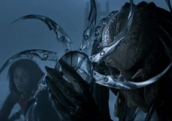 Scar Predator with a Shuriken in Alien vs. Predator 2004