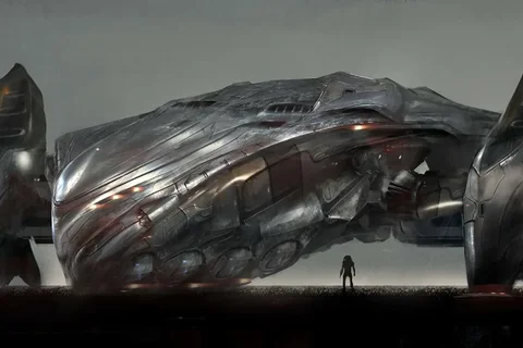 Predator ship concept art for The Predator by Victor Martinez