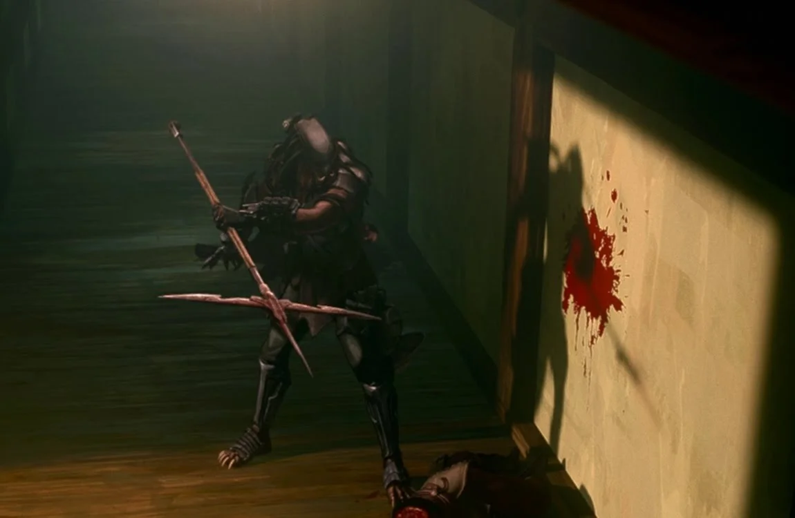 A foldable combistick used by the Oni Predator in Predator: Killer Of Killers