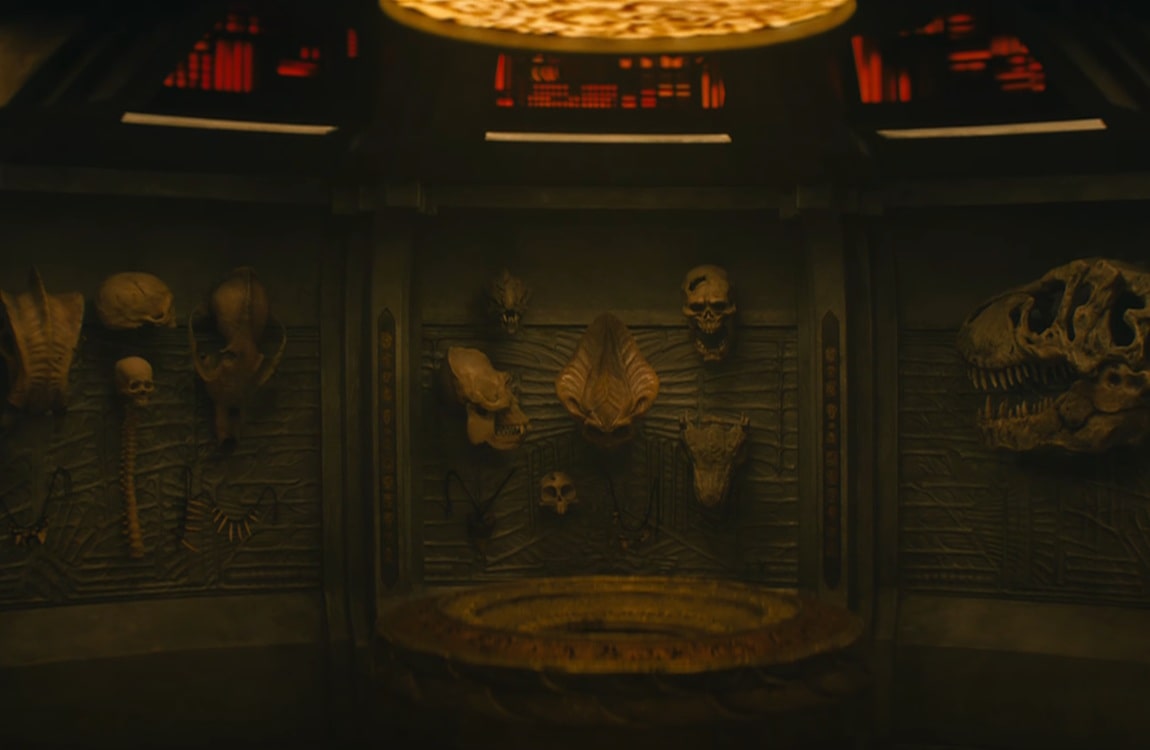 The Trophy Wall from Predator: Badlands