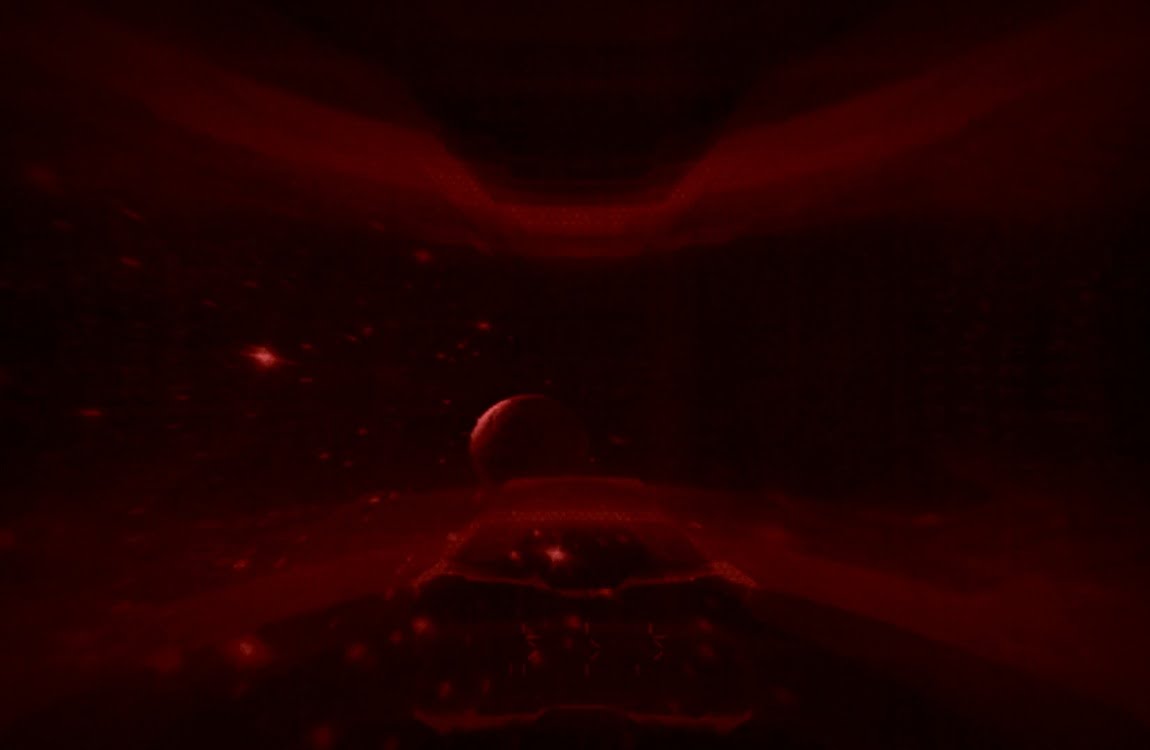 Wolf Predator using a holographic star map inside his mask interface in Aliens vs. Predator Requiem