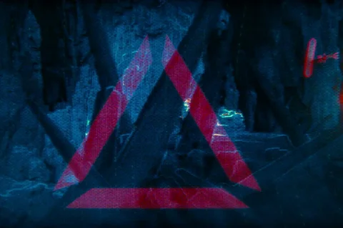Predator vision mode scanning a hostile environment in Predator: Badlands