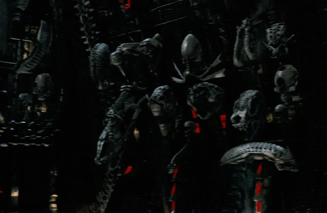 Space Jockey Head on a trophy wall in Aliens vs. Predator: Requiem