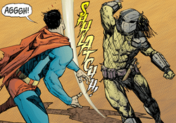 Predator fights Superman