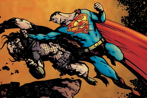 Predator fights Superman