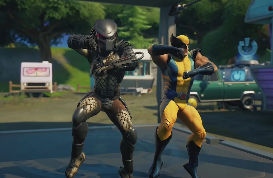 Wolerine and Predator dance in Fortnite