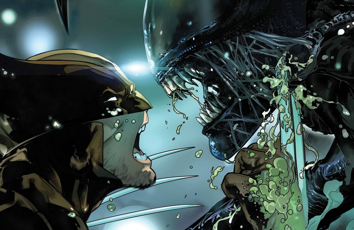 Wolverine vs. Xenomorph crossover cover by Marvel