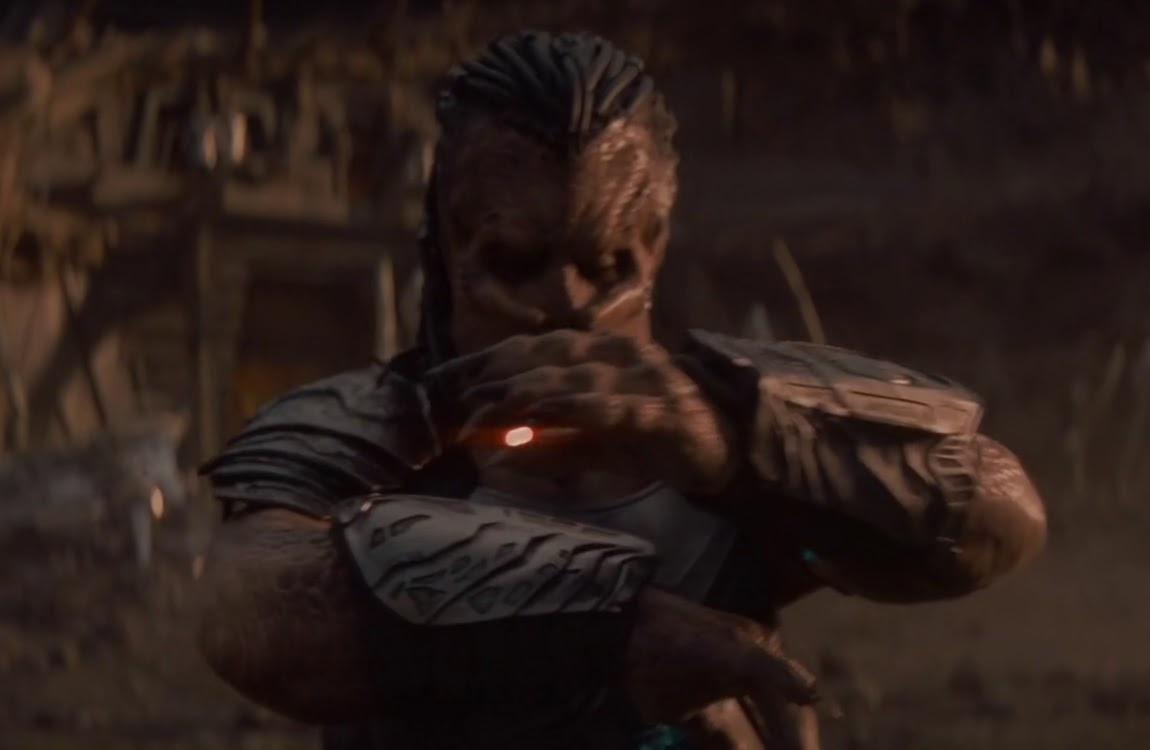 A Predator cloak chip from Predator: Badlands