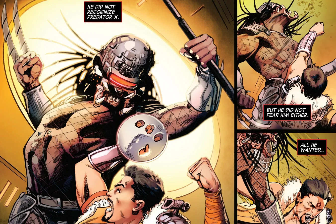 Predator X fighting Kraven the Hunter