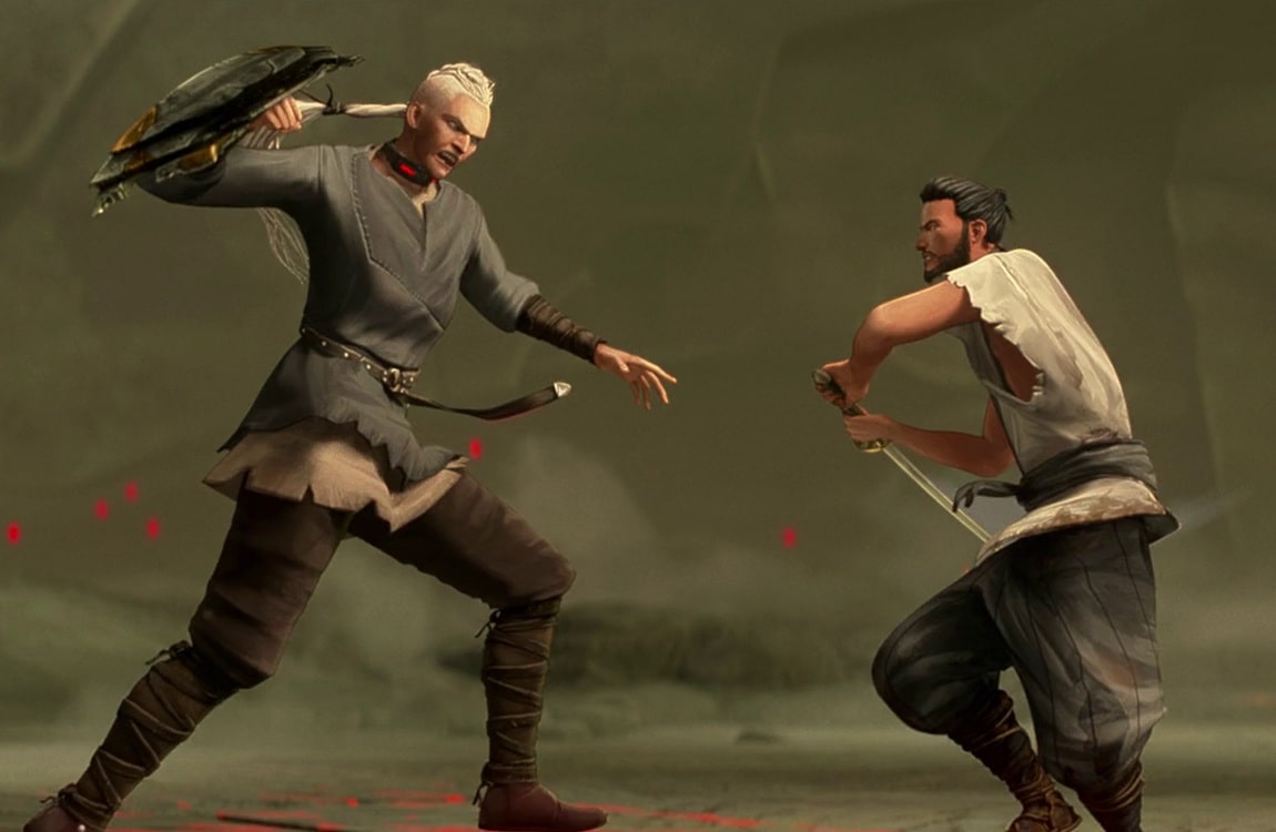 An arena fight between Ursa and Kenji