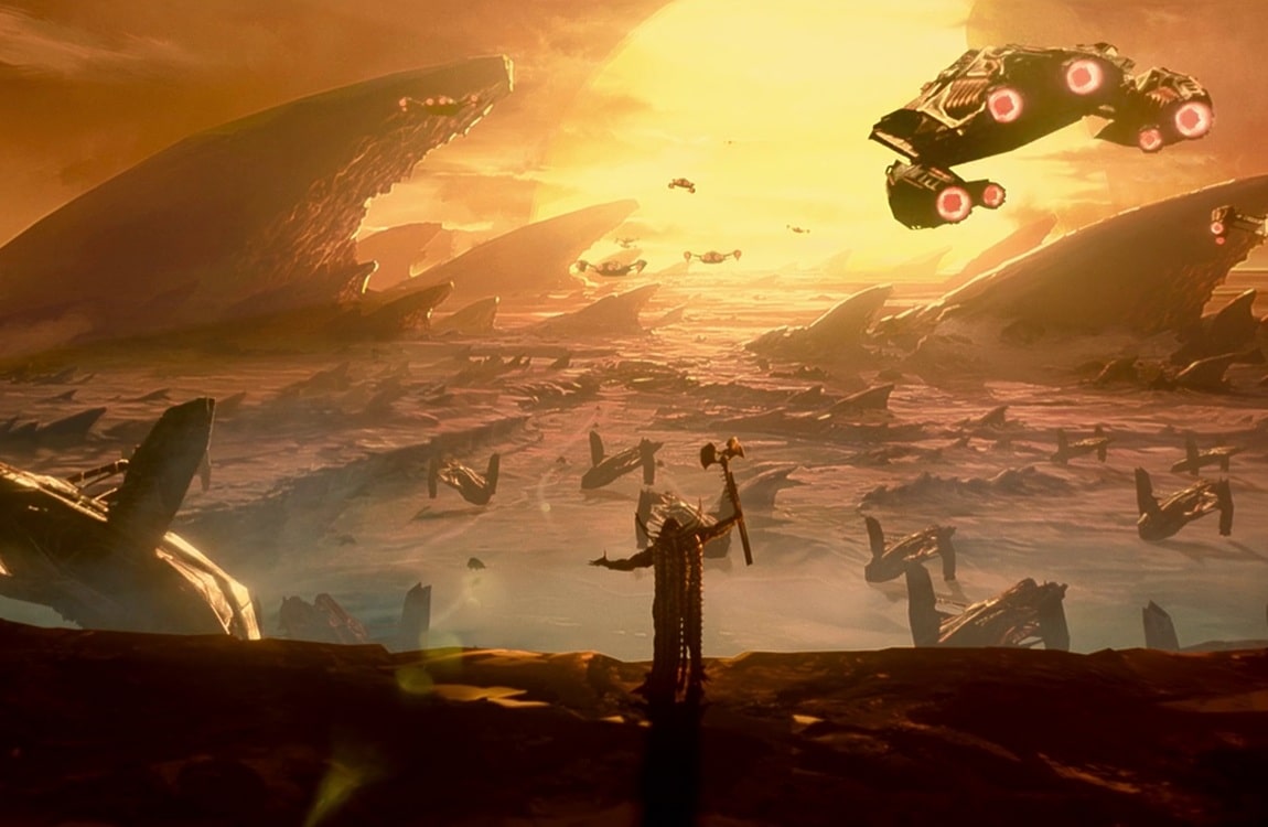 The Grendel King summons Predator ships to hunt down the 2 surviving humans