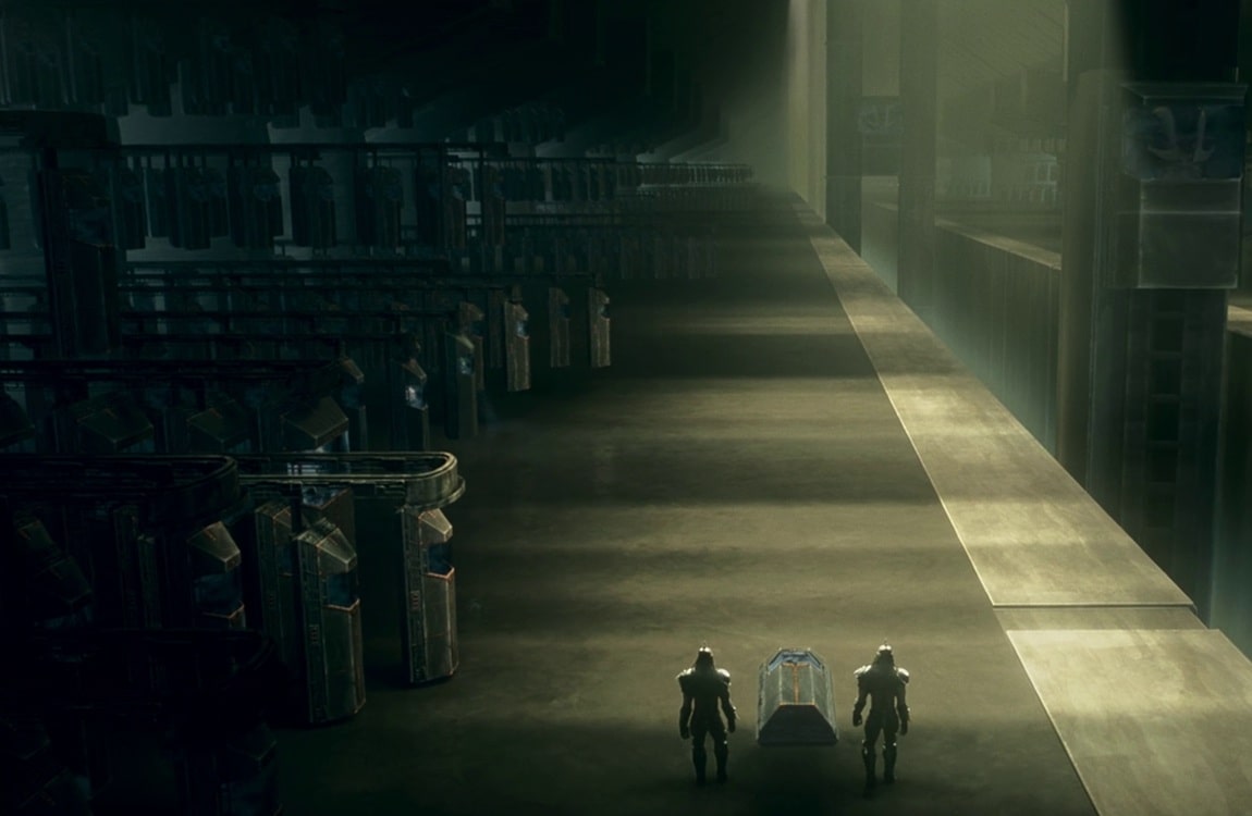 The interior of a stasis farm
