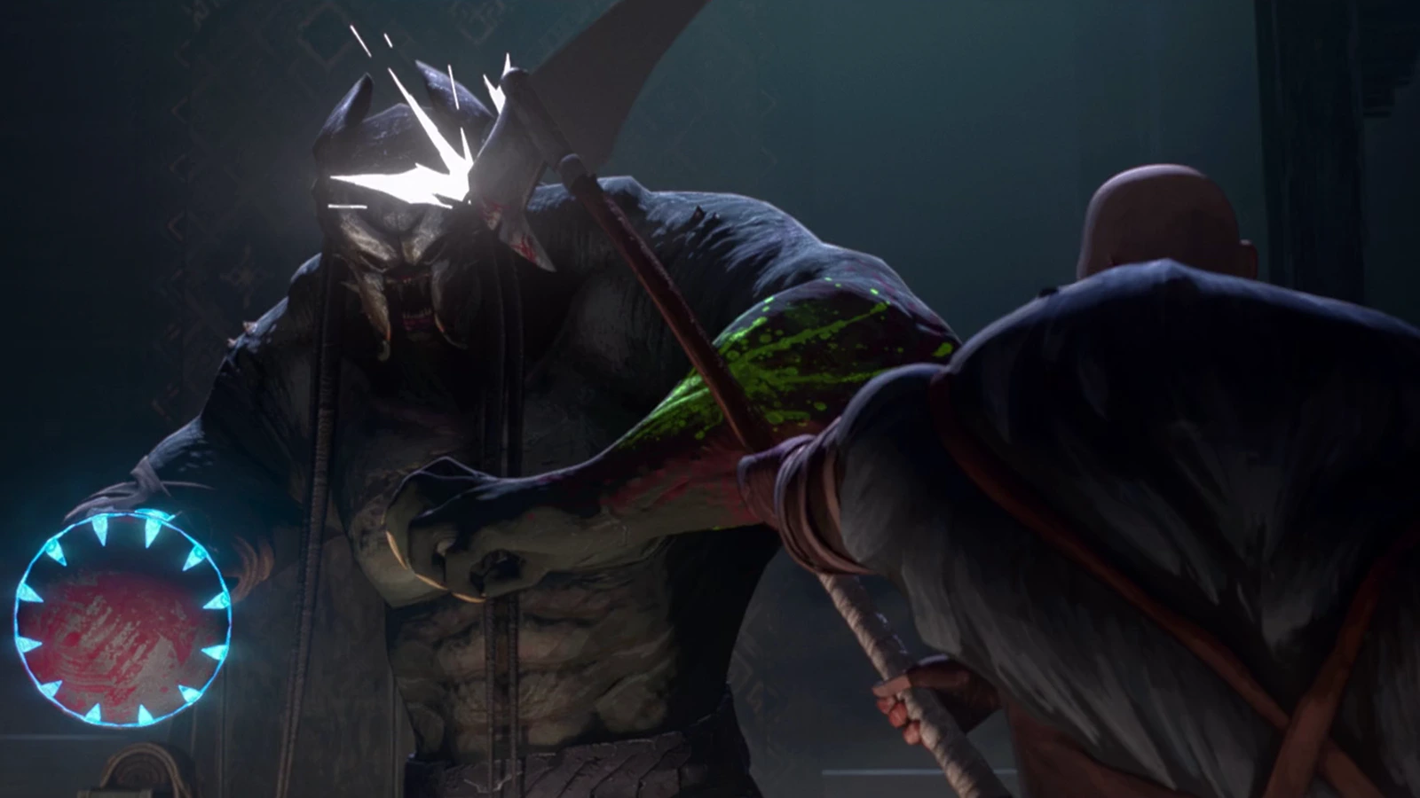 Grendel Predator fighting a Viking in Predator: Killer Of Killers