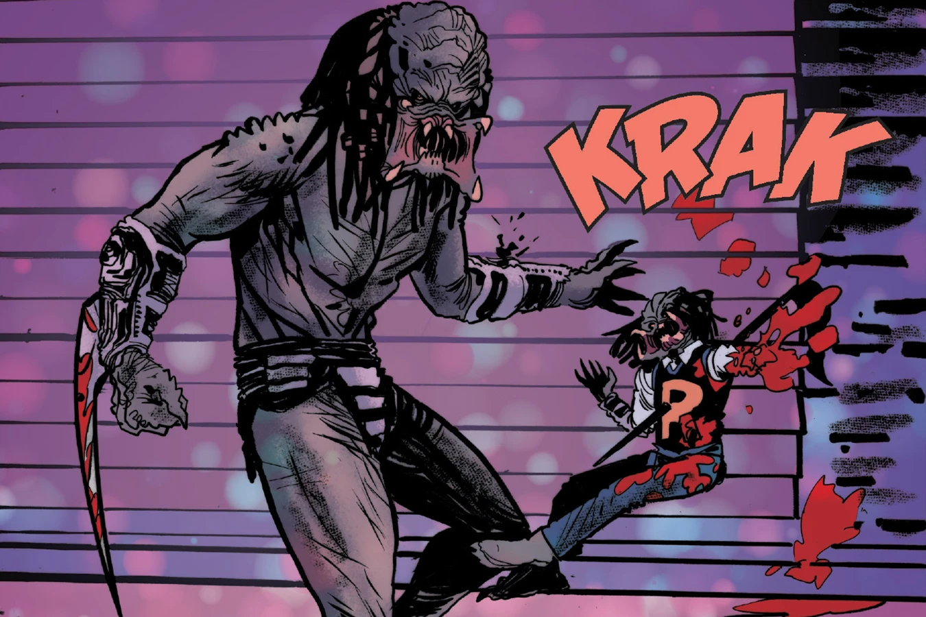 Archie Predator losing his arm in Archie vs. Predator II