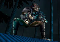 Prince Predator on a roof in Aliens vs. Predator 2