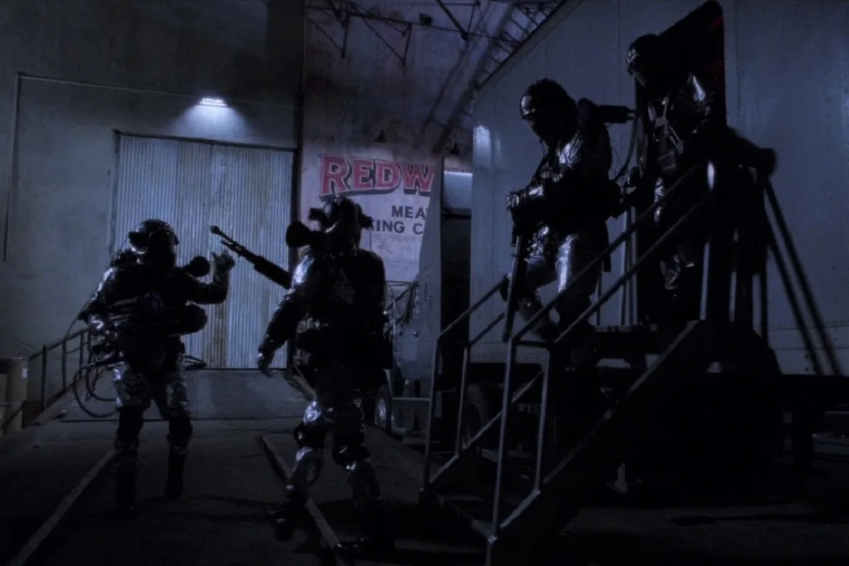 The OWLF task force at the slaughterhouse in Predator 2