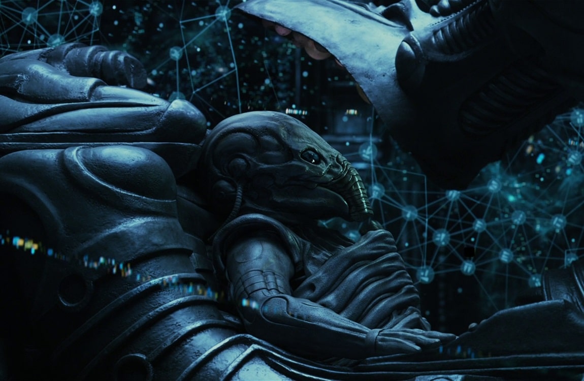 An Engineer inside a suit in Prometheus