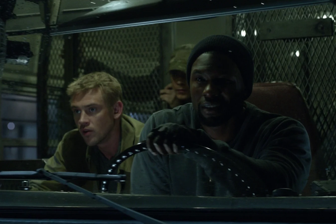 Quinn McKenna and the Loonies escaping the Stargazer dam on the prison bus