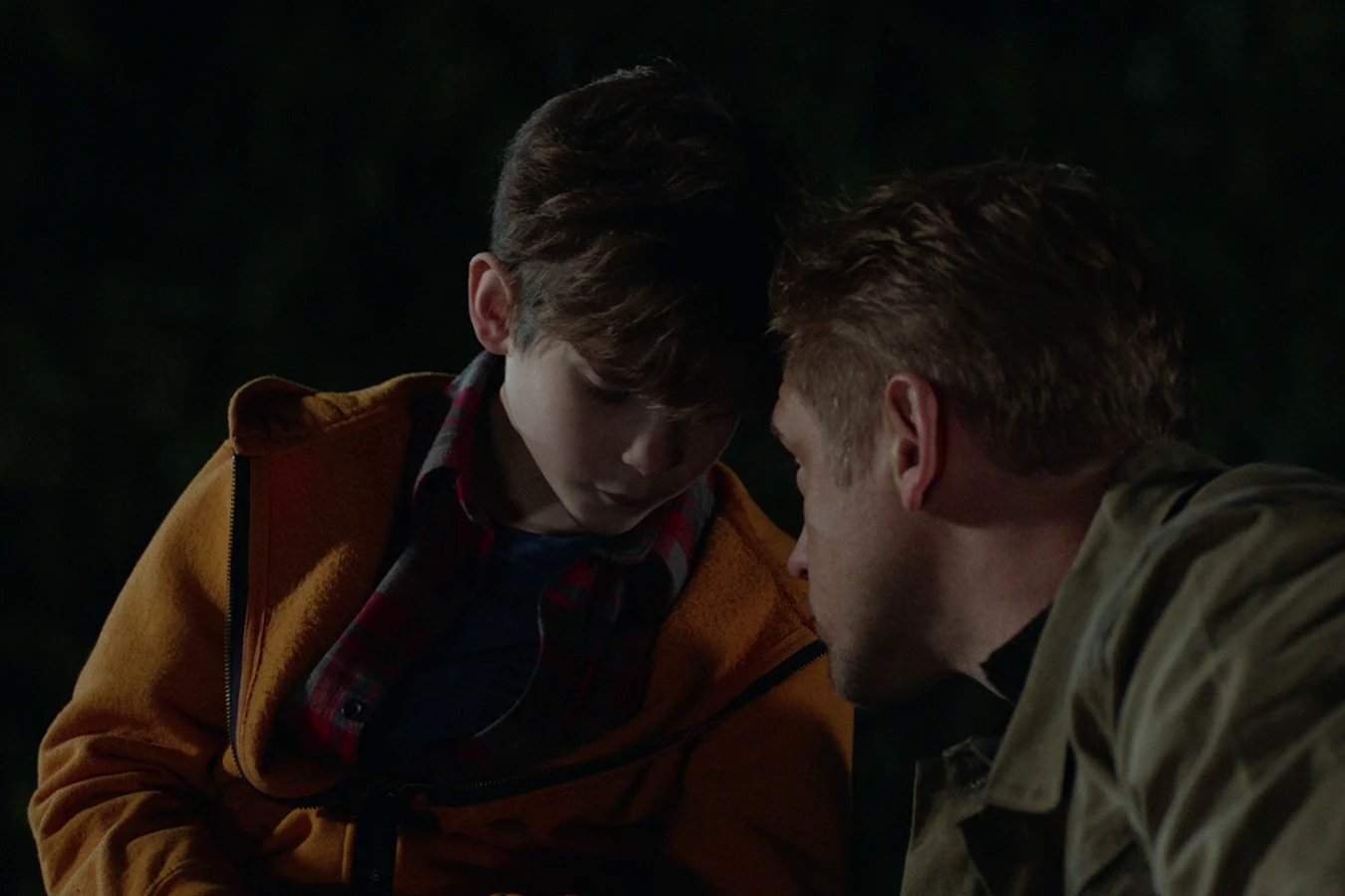 Quinn McKenna with his son Rory during the Halloween night in their Georgia town