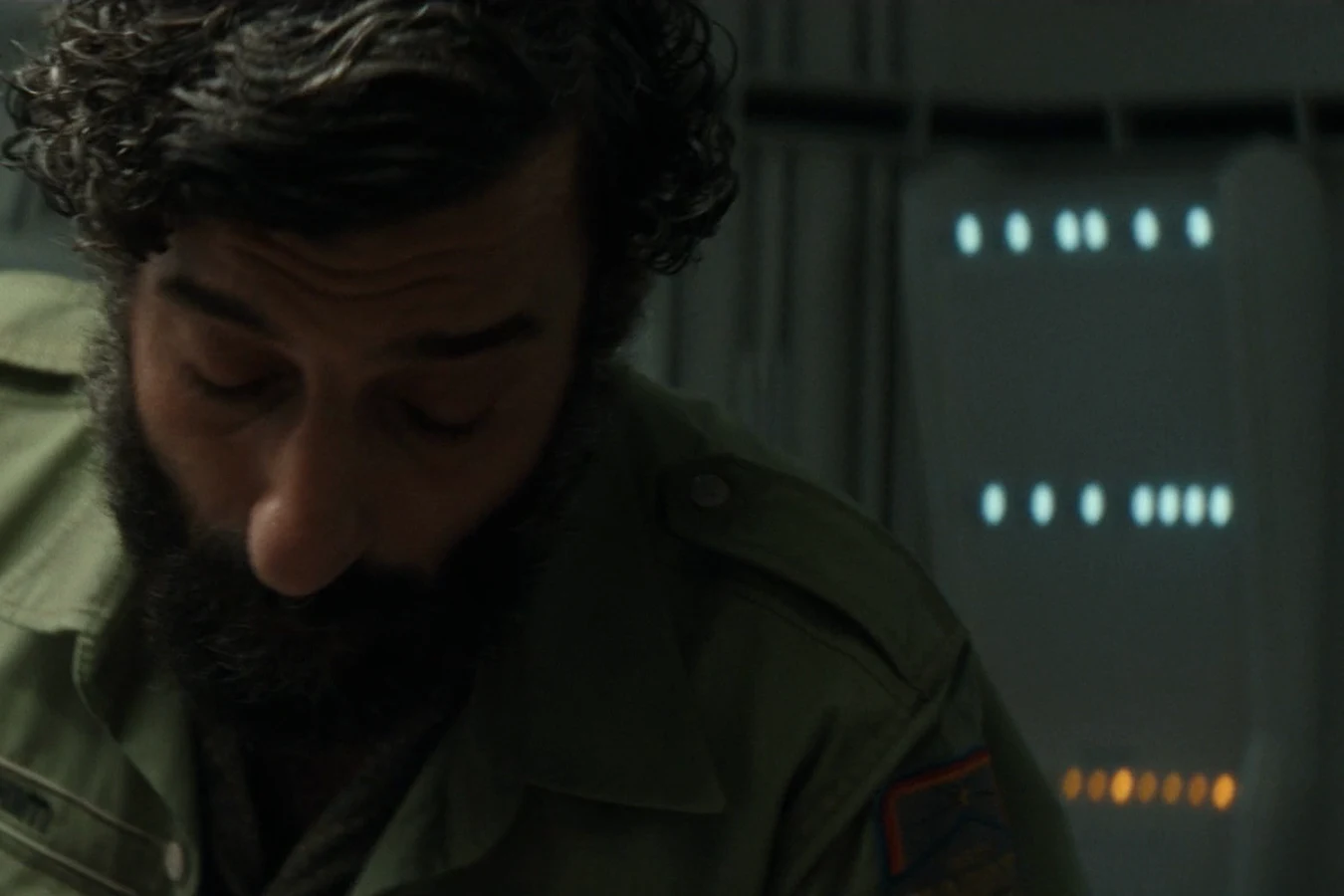 Close-up of Rahim in the Maginot medbay in Alien: Earth