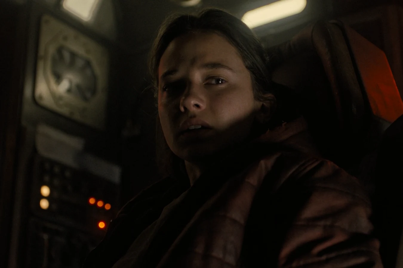 Rain Carradine in the cockpit of the Corbelan IV