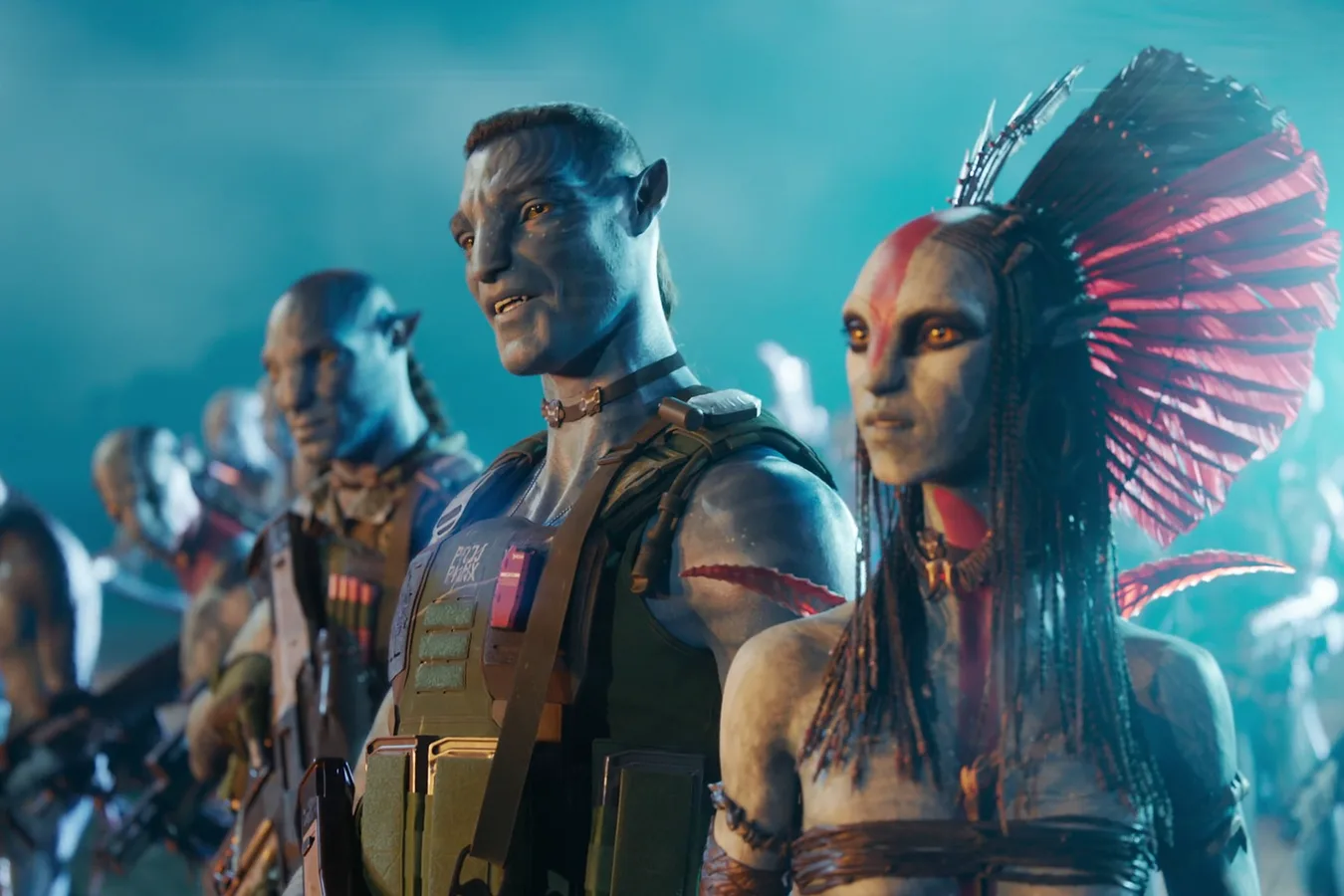 Recom Quaritch and Varang capturing Jake Sully in Avatar: Fire and Ash
