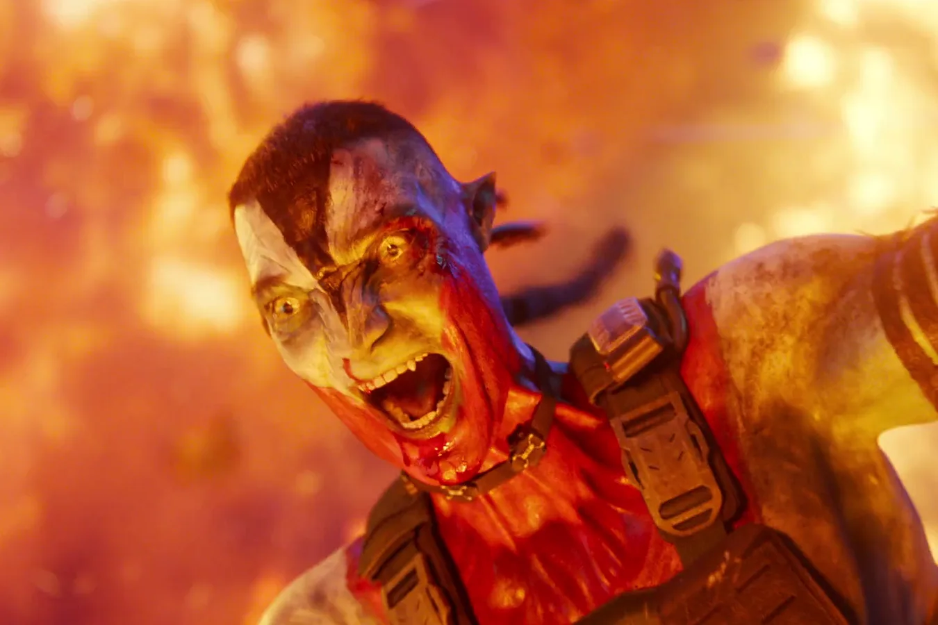 Recom Quaritch at the edge of the magnetic flux in Avatar: Fire and Ash