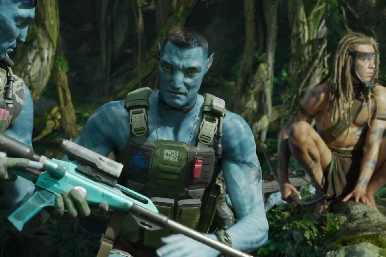 Recom Quaritch talking with Spider in Avatar: Fire and Ash