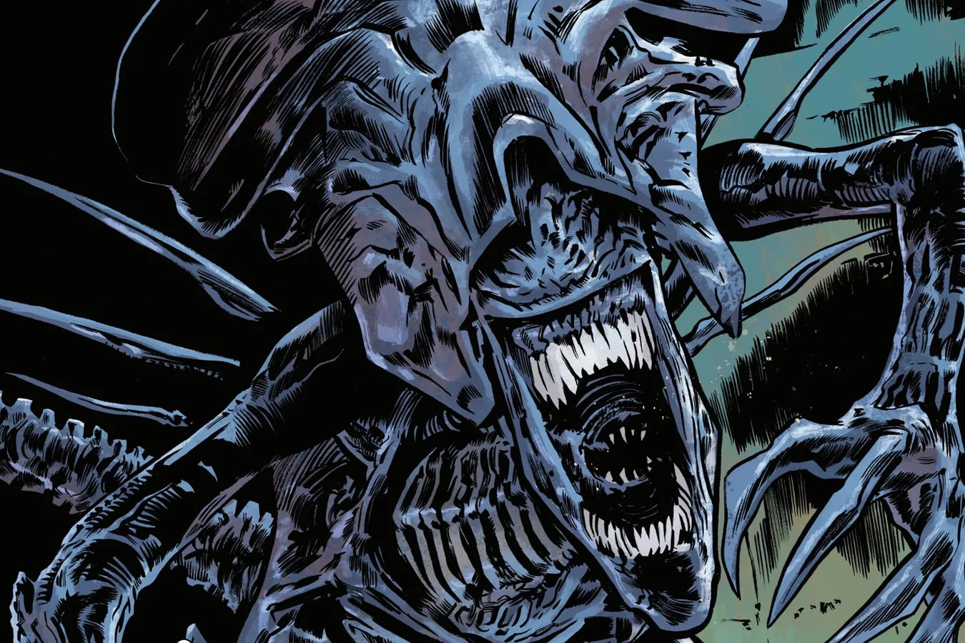 A Xenomorph Queen inside a Hydra facility