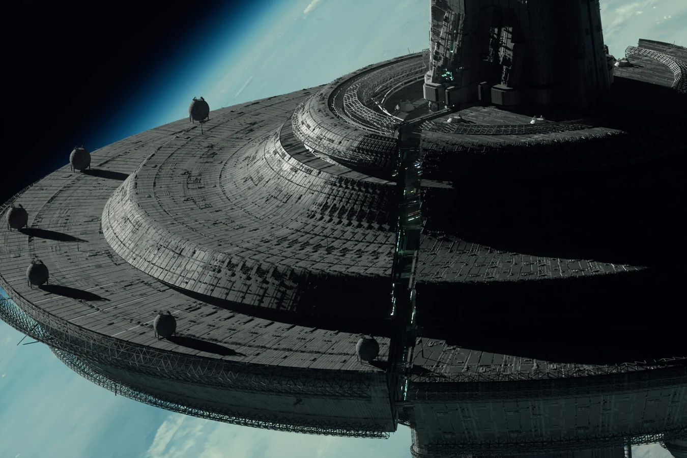 Paul Chadeisson early concept art of Renaissance Station for Alien: Romulus