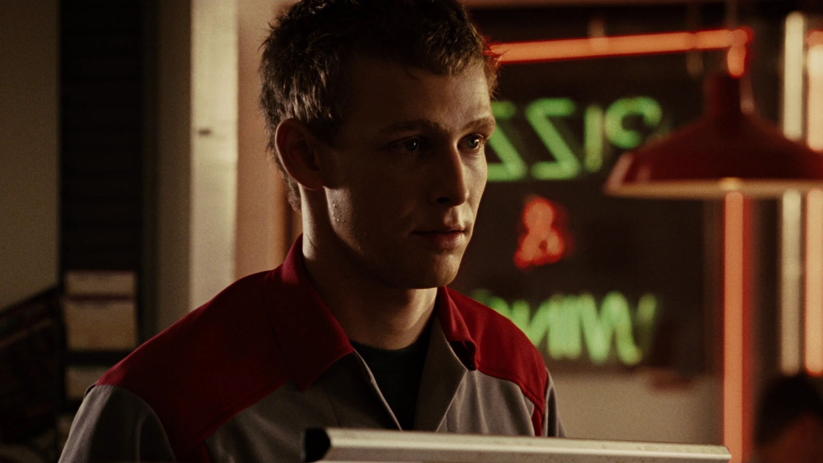 Ricky Howard in his Pizza One delivery jacket during the Gunnison outbreak in Aliens vs. Predator: Requiem