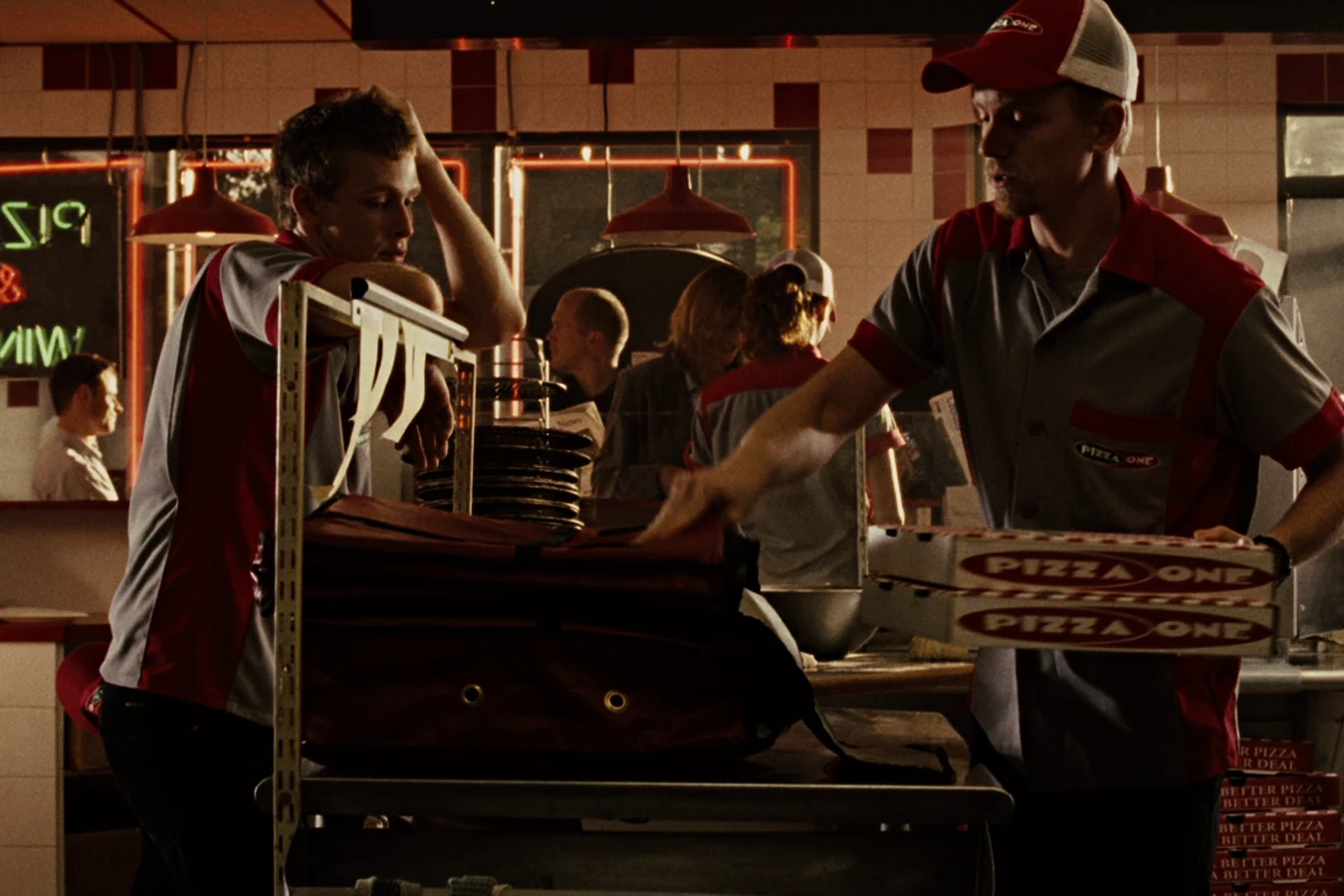 Ricky Howard in his Pizza One kitchen at the start of Aliens vs. Predator: Requiem