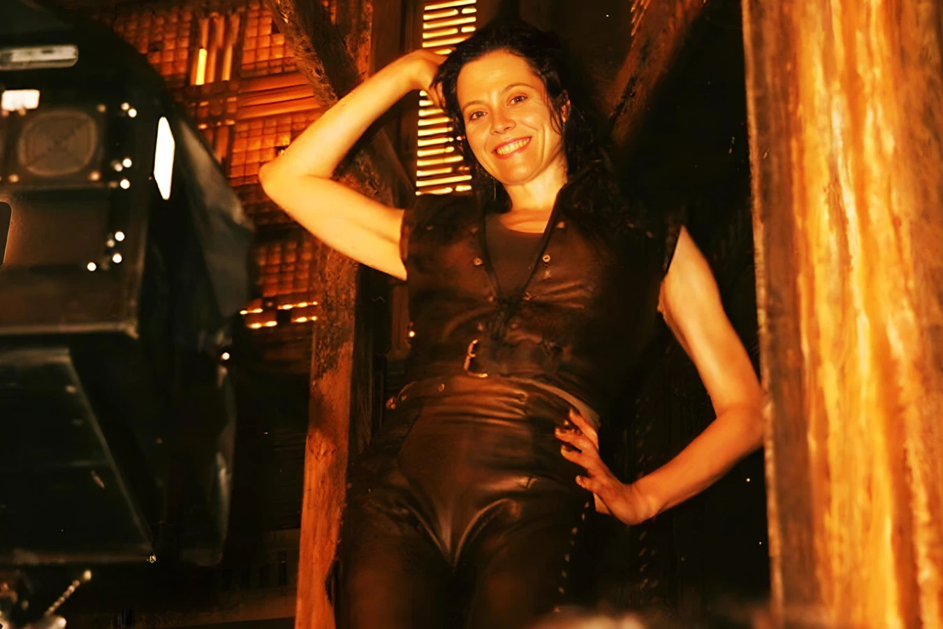 Sigourney Weaver as Ripley 8 behind the scenes on Alien: Resurrection