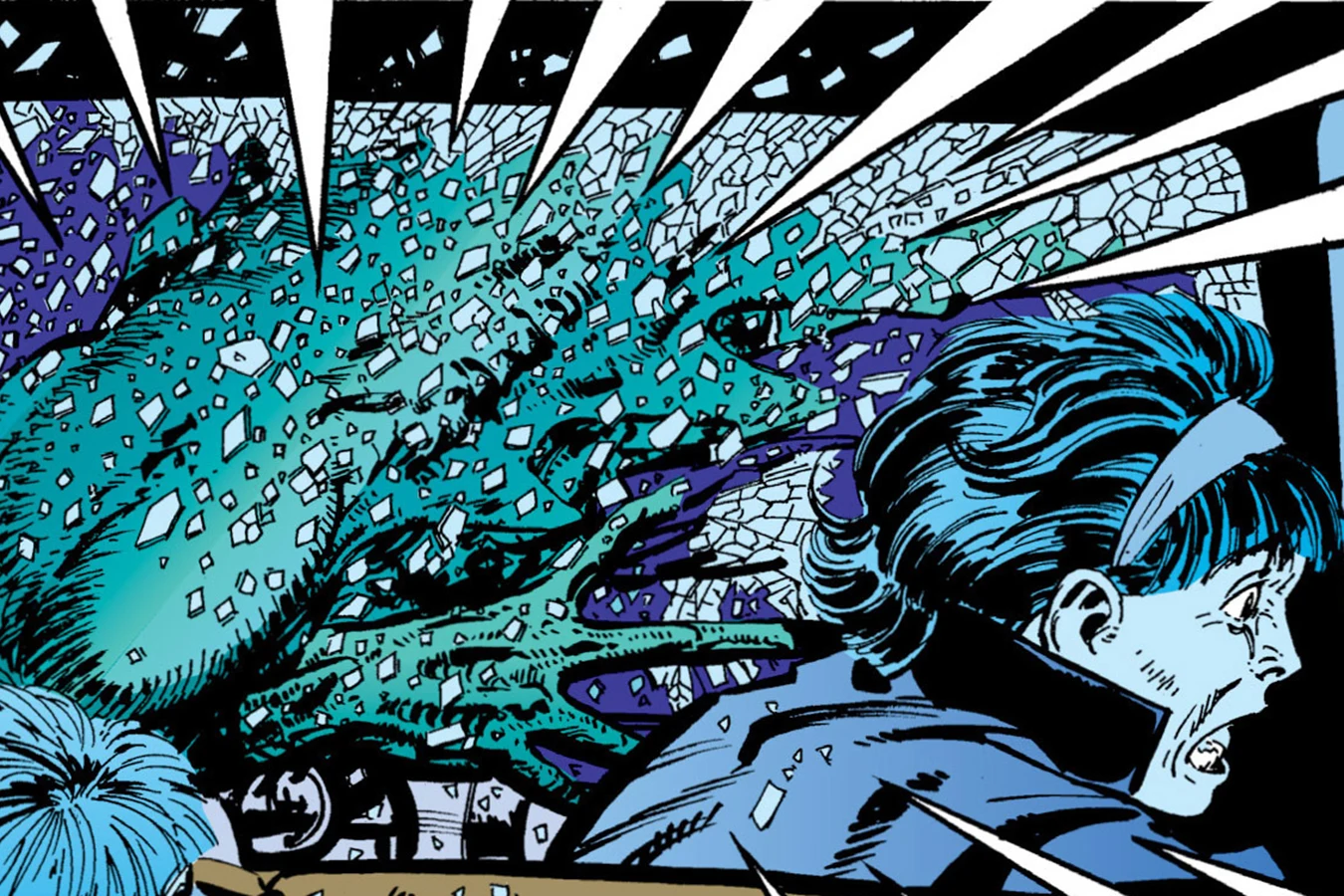 Daniel Ripley's unnamed wife as the Queen smashes through the car windshield in Aliens: Earth Angel