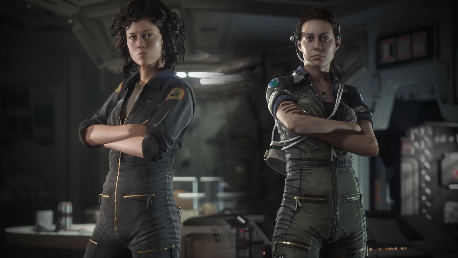 Ellen Ripley and Amanda Ripley standing together